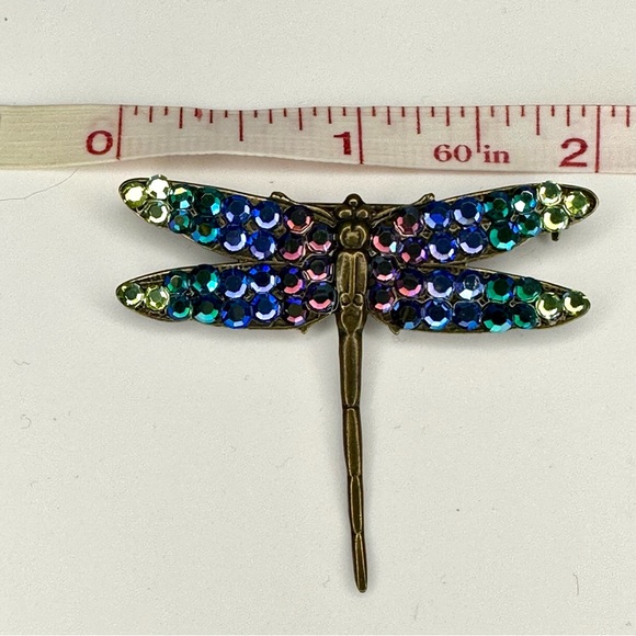 Crystal Dragonfly Brooch. NWOT - Picture 4 of 5